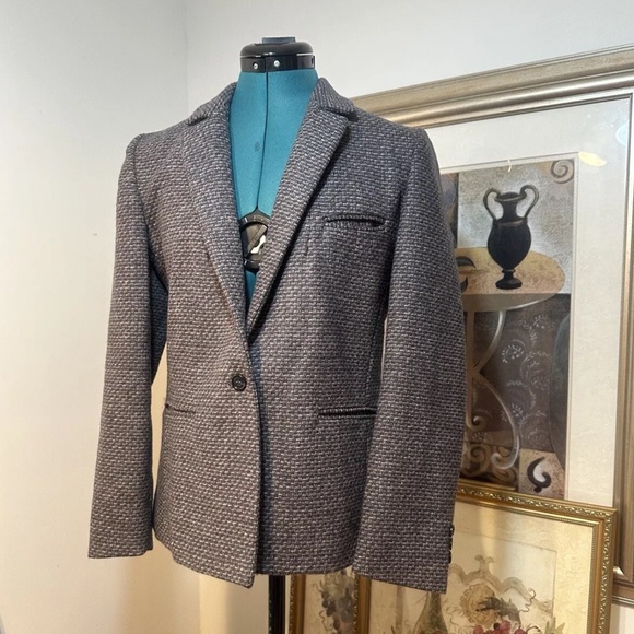 M.P.M. Originals Women’s Tweed Wool Lined Pockets Blazer Jacket Size 8 - Picture 2 of 10